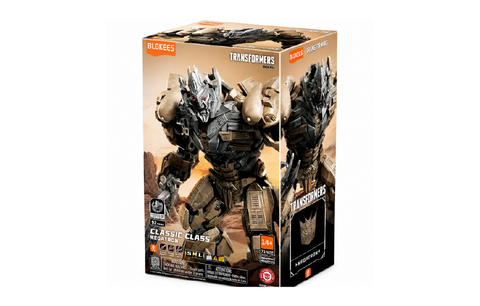 Blokees Model Kits - Transformers (Model Kit) 71422 - Classic Class 22-Movie 3 Megatron 14+ (Luminous Eyes & Chest)